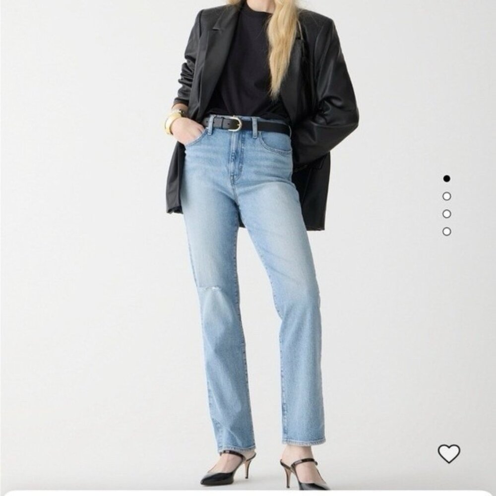 J. Crew Women's Classic Straight Leg Jean Size 29 Tompkins Wash Light Wash